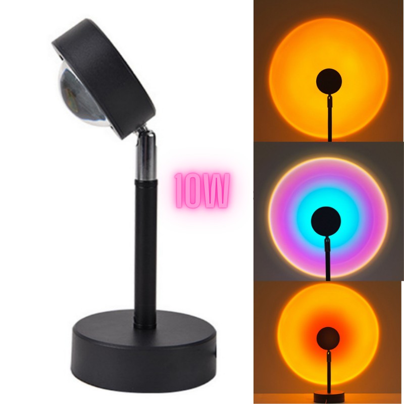 Tiktok Hot Đèn sàn chiếu hoàng hôn/mặt trời/cầu vồng trang trí hiện đại/Sunset Projection Light Rainbow đèn sống ảo