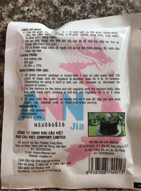 Bột thạch sương sáo thảo mộc gói 50g