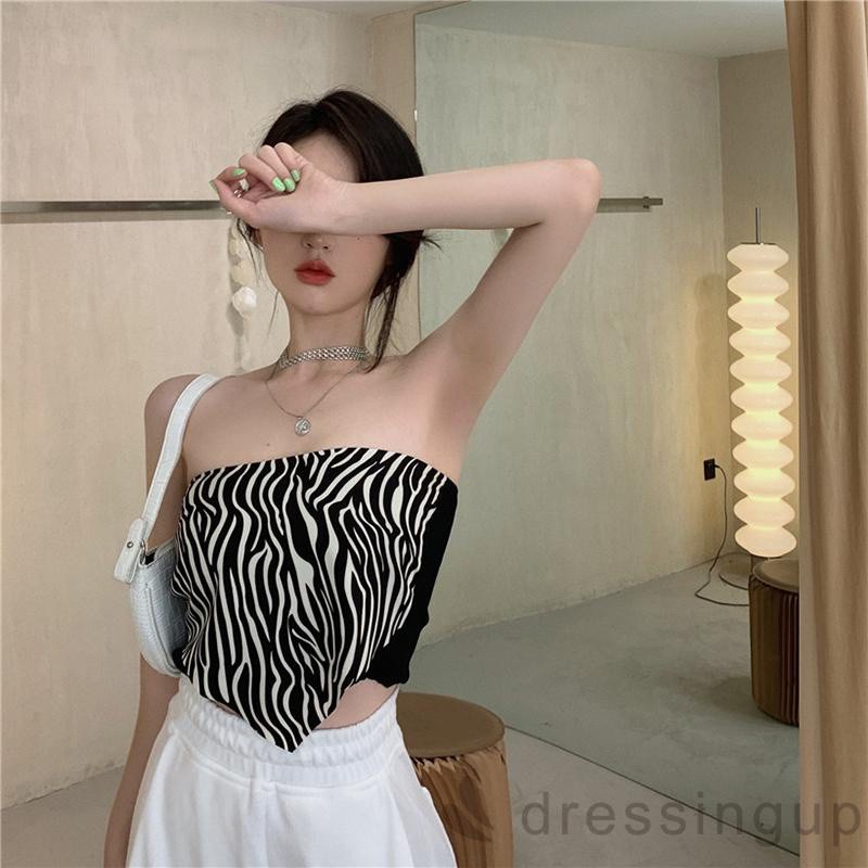 Áo Ống Không Tay Họa Tiết Da Báo / Ngựa Vằn Thời Trang Cho Nữ | BigBuy360 - bigbuy360.vn