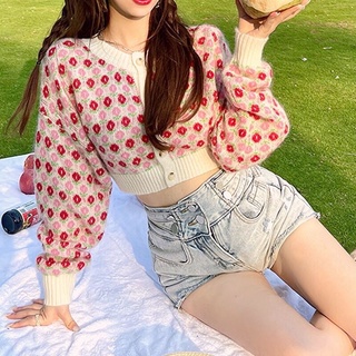 [ORDER TAOBAO] ÁO CARDIGAN HOA CROPTOP