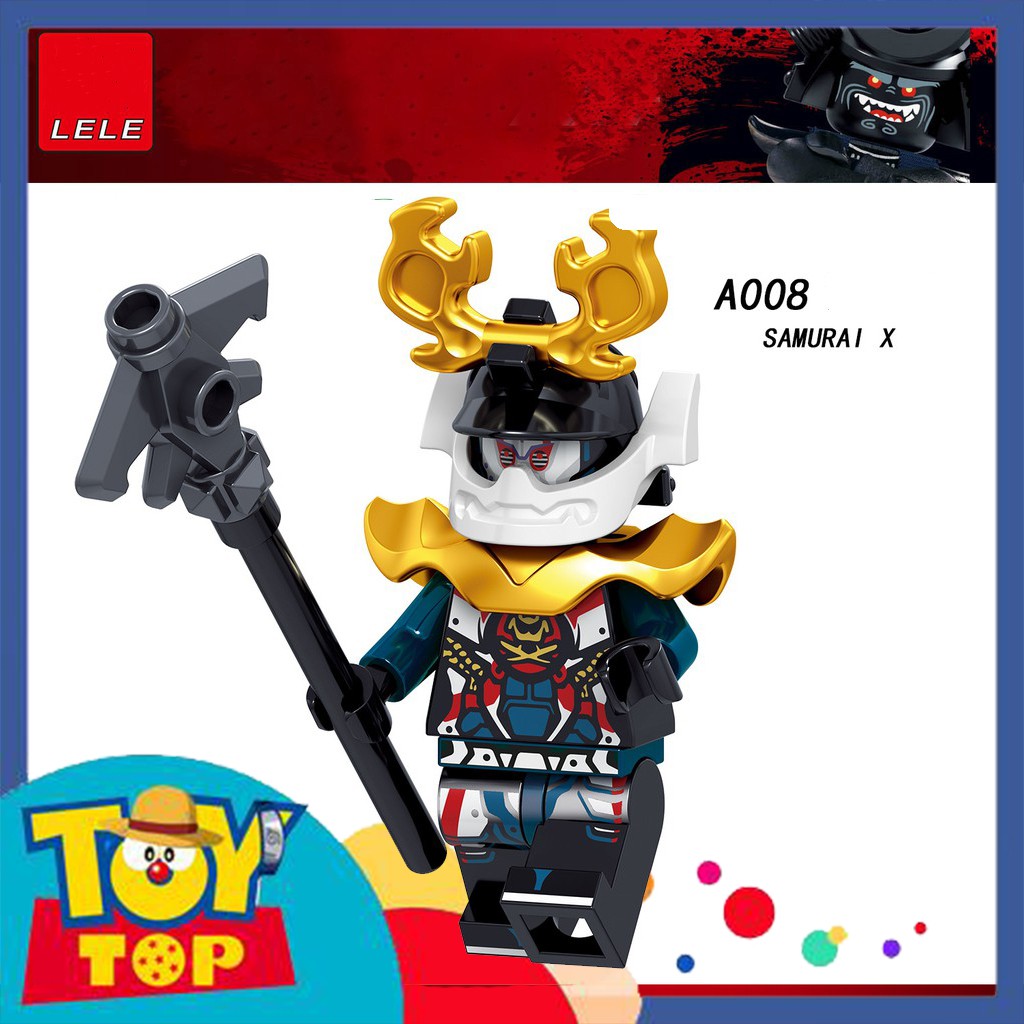 Đồ chơi lắp ráp mini ninja các mẫu Harumi Samurai X Lya Lloyd Jay Kai Zane Cole xếp hình Lele A001 - A008