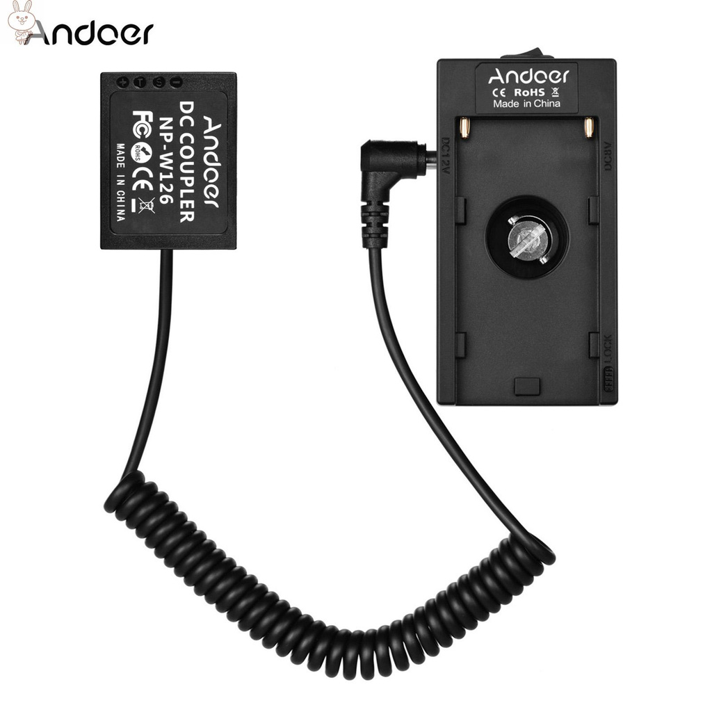 ANDOER Khay Đựng Pin Np-F970 F750 + Np-W126 Cho Máy Ảnh Fuji Camera X-A1 / X-A2 / X-A3 / X-E1 / X-E2 / X-M10 / Hs33Exr / Hs35Exr / Hs50Exr