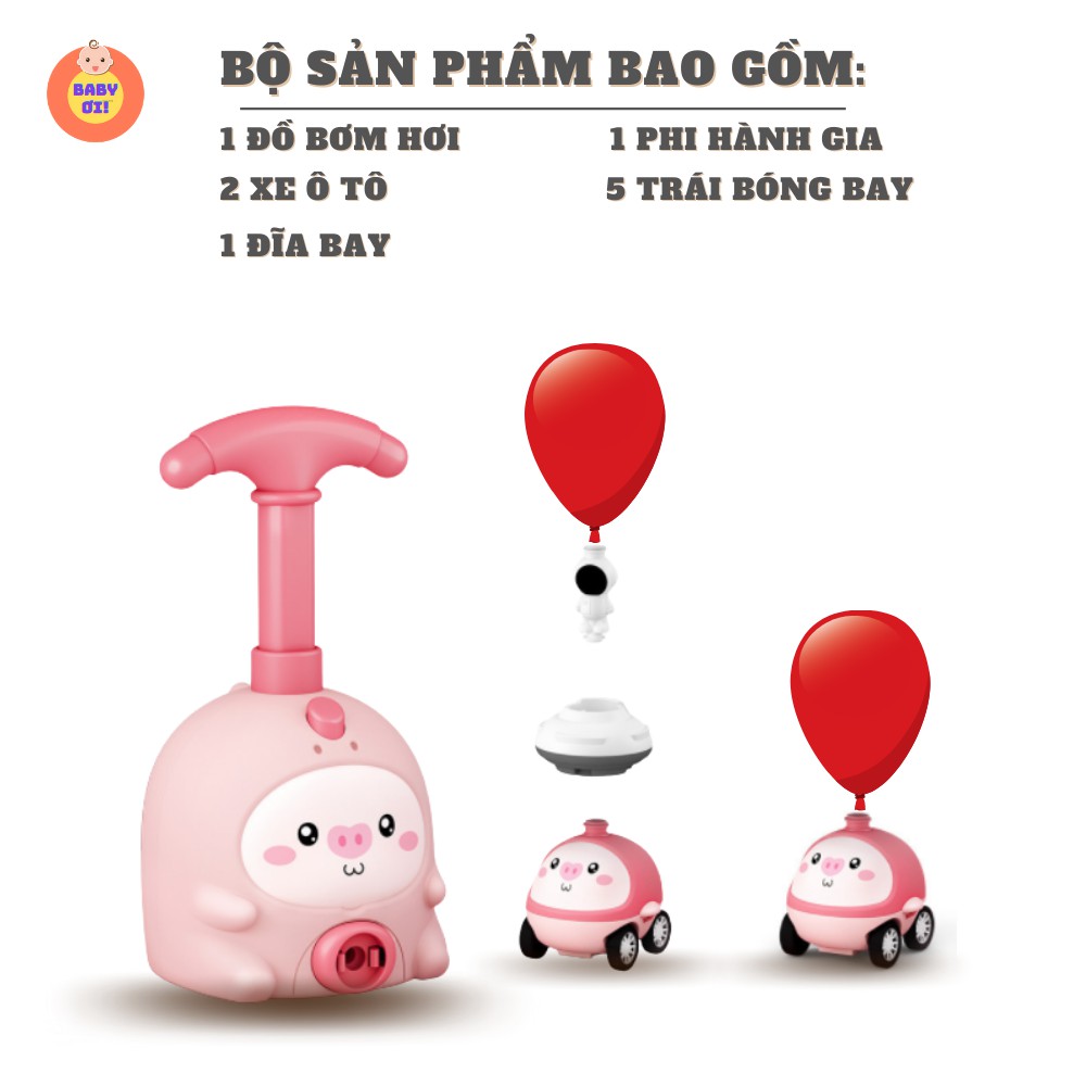 [Mới] Xe ô tô đồ chơi chạy bằng bóng bay, đồ chơi bóng bay 3 chức năng, mô hình dễ thương cho bé.