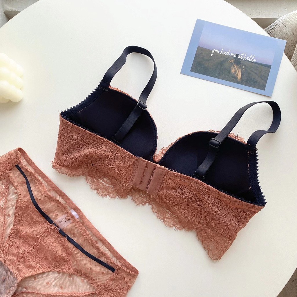 [HÀNG CAO CẤP] Set bộ đồ lót ren dây vai đính nơ | BigBuy360 - bigbuy360.vn