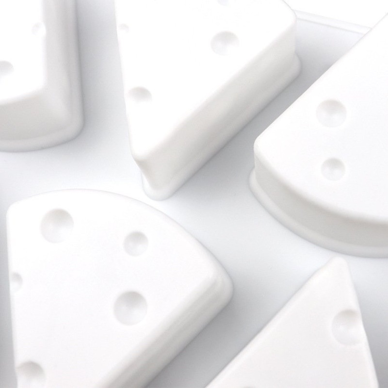 Set 8 Khuôn Hình Miếng Phô Mai Silicon Hình Tam Giác Làm Pudding, Thạch cho bé ăn dặm - Shop Mẹ Sam