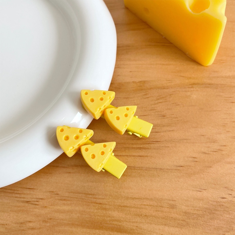 Set 10 Kẹp Tóc Hình Phô Mai Hoạt Hình Dành Cho Nữ