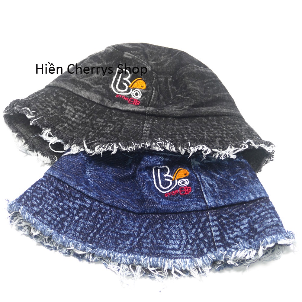 Nón tai bèo ,nón Jean bucket hàn quốc - Mũ vành Rin rách + 2 mặt cực chất thời trang nam nữ hot teen