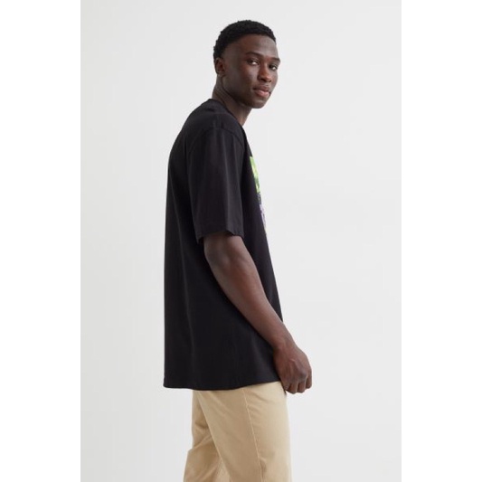 Áo Phông H&M Relaxed Cotton T-shirt size L châu âu