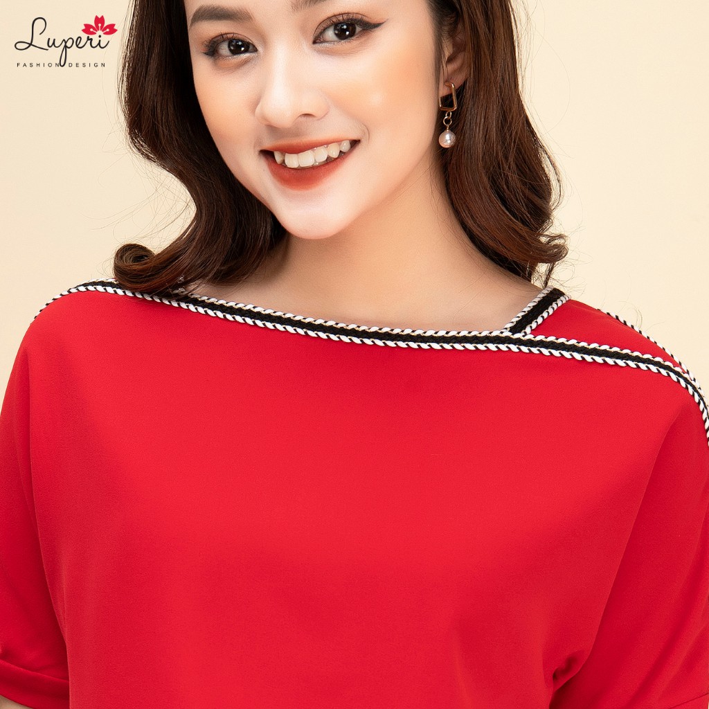 [Mã LT50 giảm 50k đơn 250k] Áo Sơ Mi Nữ Lụa Tay Ngắn LUPERI LFSM1111 Cao Cấp Cho Bạn Nữ Đi Chơi Đi Làm