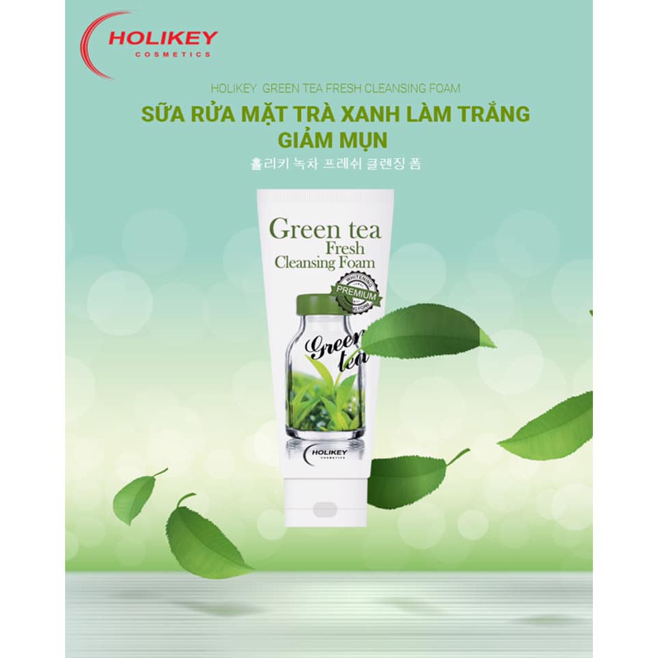 [Hàng Nhập Khẩu - Chính Hãng] Sữa rửa mặt trắng da - sữa rửa mặt Trà Xanh làm mát dịu da, ngừa mụn Holikey Hàn Quốc. | BigBuy360 - bigbuy360.vn