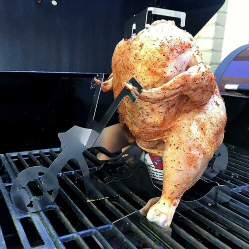 1Pc Chicken Stand Beer American Motorcycle Bbq Steel Glasses Tools Roast W/ L7D4