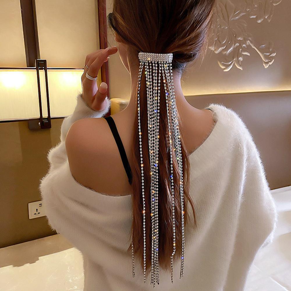 Kẹp Tóc Tua Rua Lấp Lánh Thời Trang Cho Nữ
