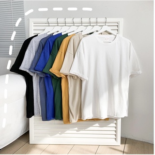 Áo thun nam nữ form rộng trơn basic cotton unisex nhiều màu ulzzang att