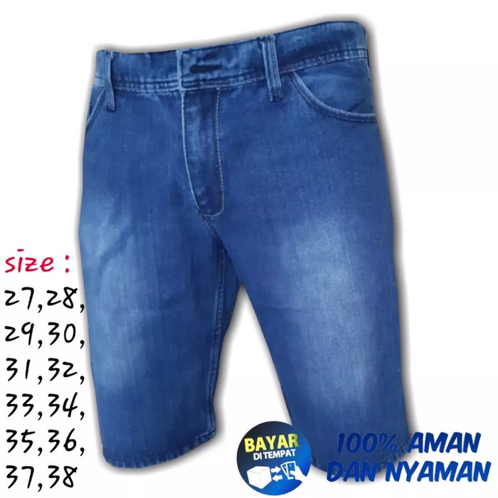 LEVIS Quần Short Jean Nam Màu Xanh Dương Đậm Size 27-38 Size 33-38