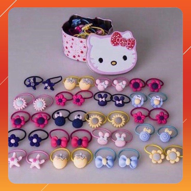 Hộp thun Hello Kitty 40 pcs siêu xinh cho bé