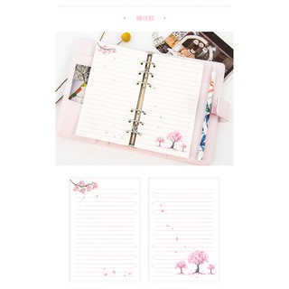 Refill ruột sổ A6 chủ đề Hoa đào