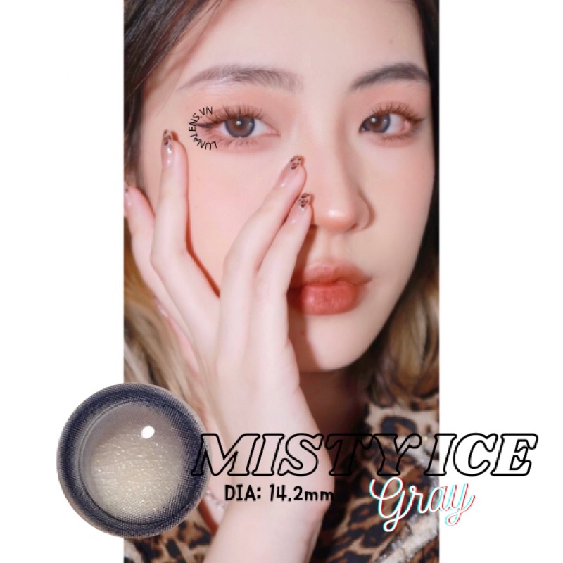 MỘT ĐÔI KÍNH ÁP TRÒNG MÀU XÁM MISTY ICE SIÊU ÊM SIÊU MỀM NỘI ĐỊA TRUNG QUỐC - LENS CÓ ĐỘ CẬN