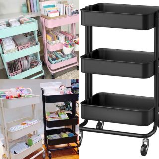 [GIÁ TẬN GỐC] KỆ BỈM SỮA ĐA NĂNG 3 TẦNG CÓ TAY CẦM,  CÓ BÁNH XE