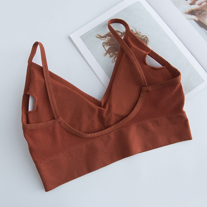 Áo Lót Thể Thao Cotton Không Gọng Chữ U Hở Lưng Phong Cách Nhật Bản Cho Nữ