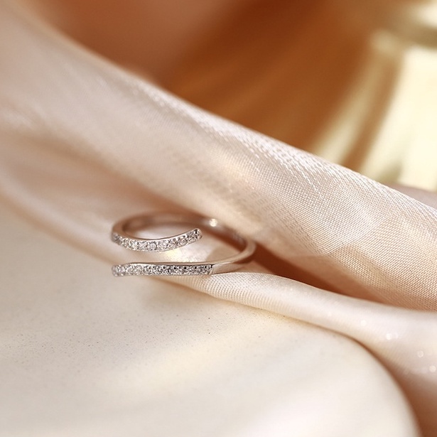 Nhẫn nữ mạ bạc 925 cao cấp thiết kế hàn quốc free size dễ điều chỉnh trang sức CINLA N003