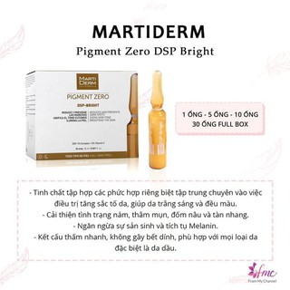 Serum Martiderm Pigment Zero DSP - Bright dưỡng sáng da + Tặng 1 túi chườm giảm đau bụng