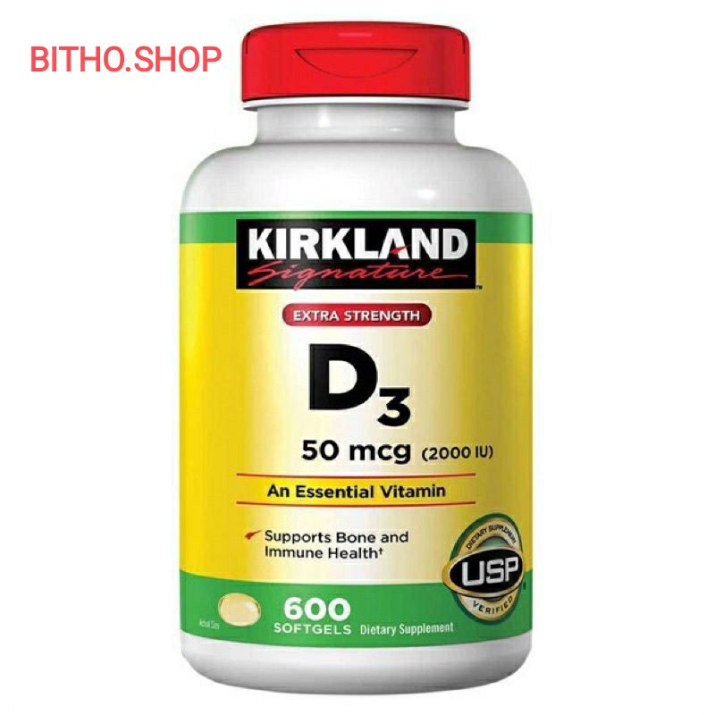 [11/2024] Viên uống bổ sung Vitamin D3 50mg của Kirkland 600v