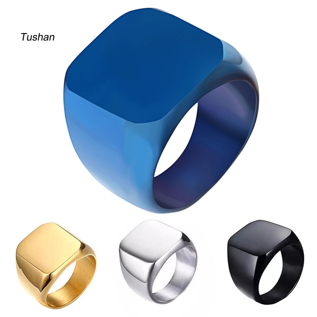 Nhẫn Cặp Hình Vuông Thời Trang Dễ Phối Đồ