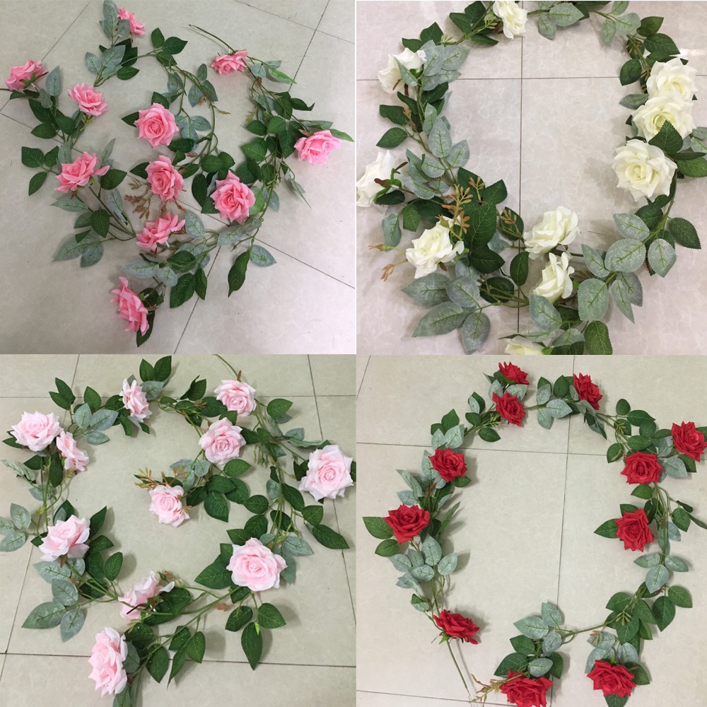 Dây Hồng Cổ, Dây Hoa Giả Trang Trí, Dài 1m7 và 2m1