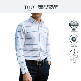 Áo sơ mi nam dài tay TQQ dáng Slim fit công sở ôm nhẹ K377CS-CSB màu trắng nhã nhặn, trẻ trung và lịch sự