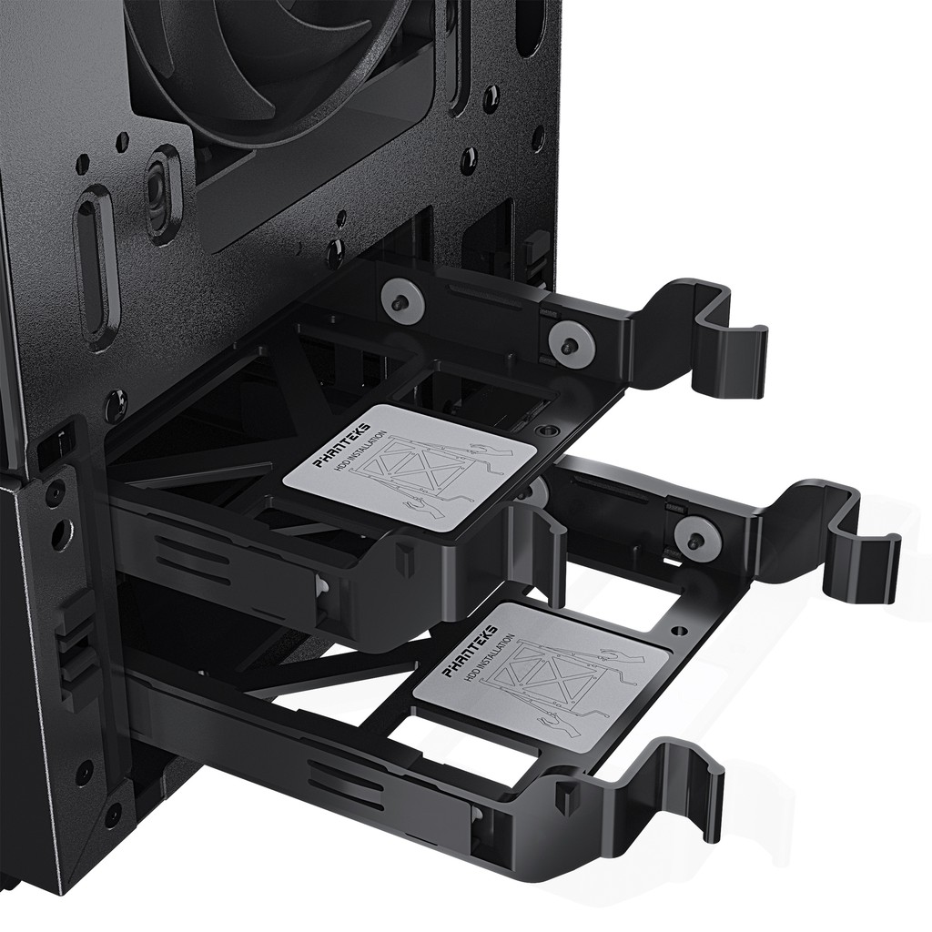 Vỏ case Phanteks Eclipse P360X Air Mid Tower case,Tempered Glass,DRGB,Satin Black - Tặng Fan 12mm