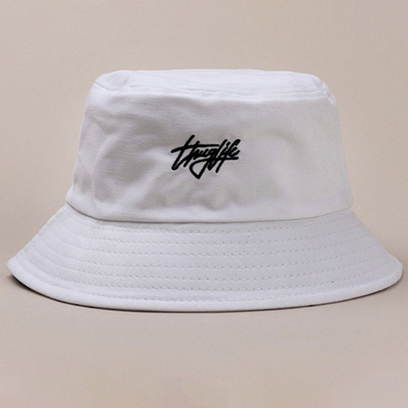 Nón Tai Bèo Cotton Hai Mặt In Họa Tiết Chữ Graffiti Phong Cách Harajuku Nhật Bản Cho Nam Và Nữ