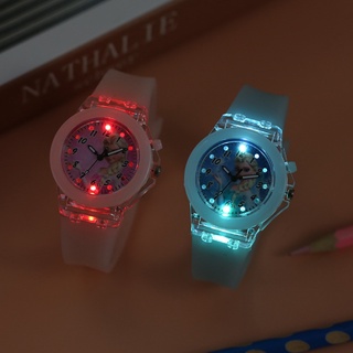 Đồng hồ trẻ em kitty, elsa, sofia có đèn led cho bé gái