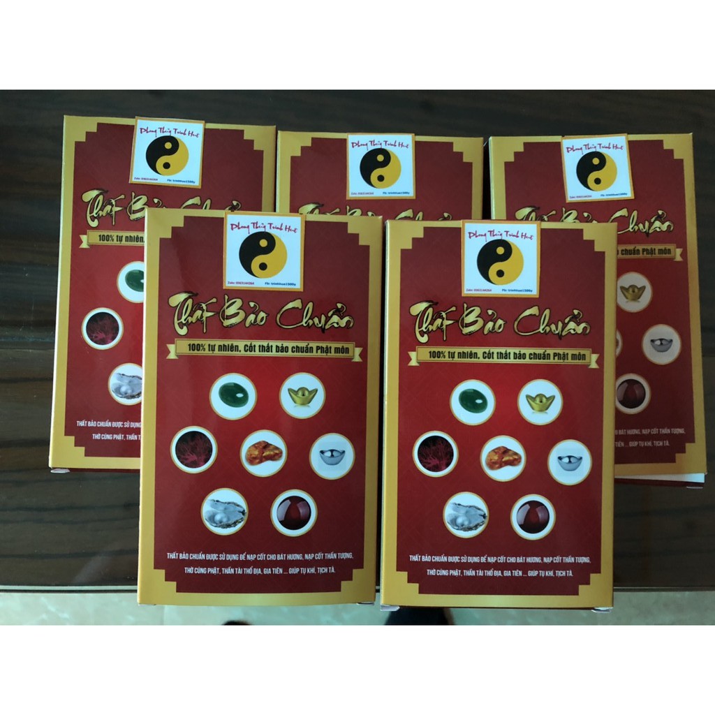 Combo Bộ thất bảo + tro nếp+ bột ngũ vị hương lập bát hương