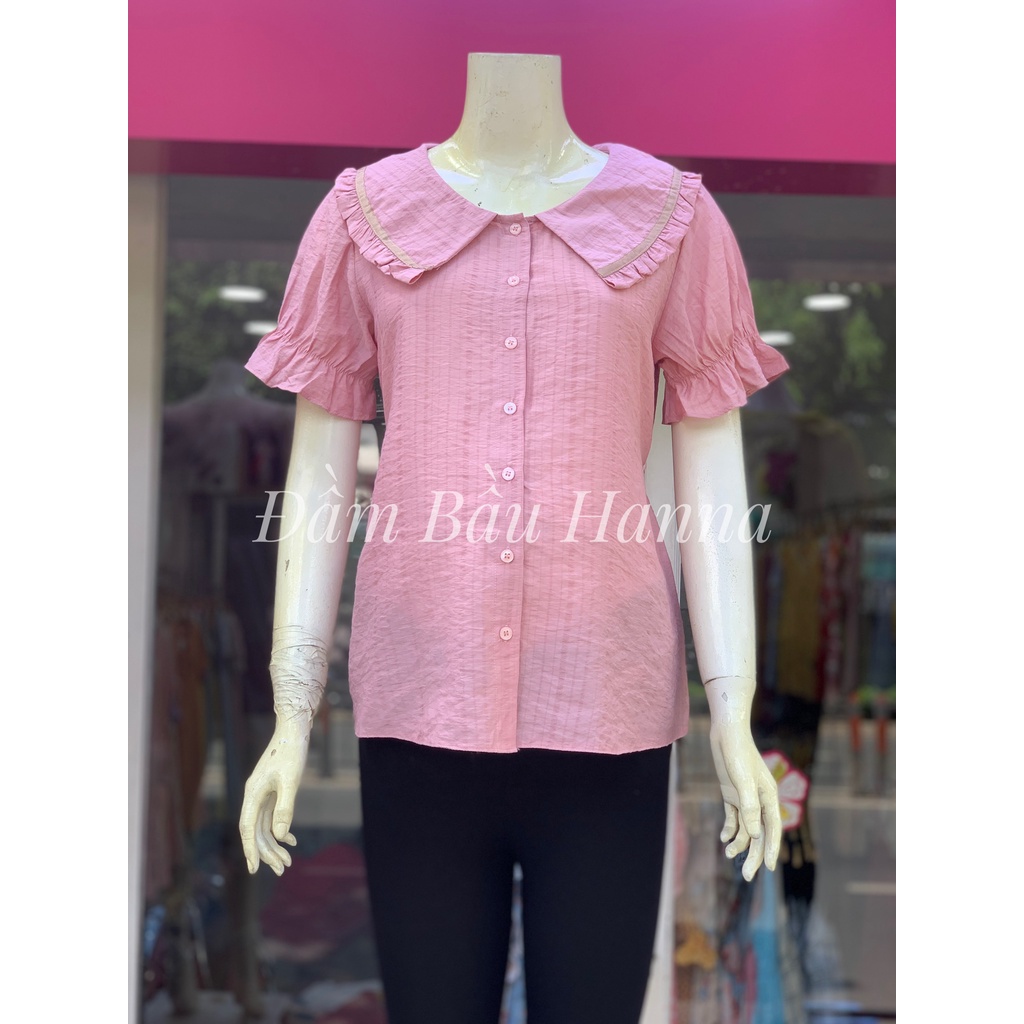 [Size 40-80kg] Áo bầu công sở dễ thương kiểu trẻ có size từ 40-80kg vải sợi cotton thấm mồ hôi tốt thoáng mát