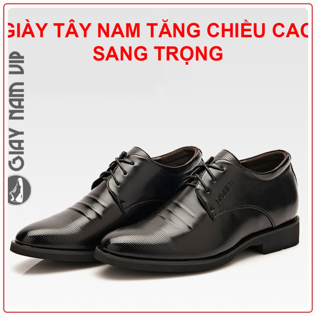 Giày Tăng Chiều Cao Nam Đen Công Sở Hàn Quốc GIAYNAMVIP Giày Nam Đẹp Giá Rẻ Phong Cách GNK84