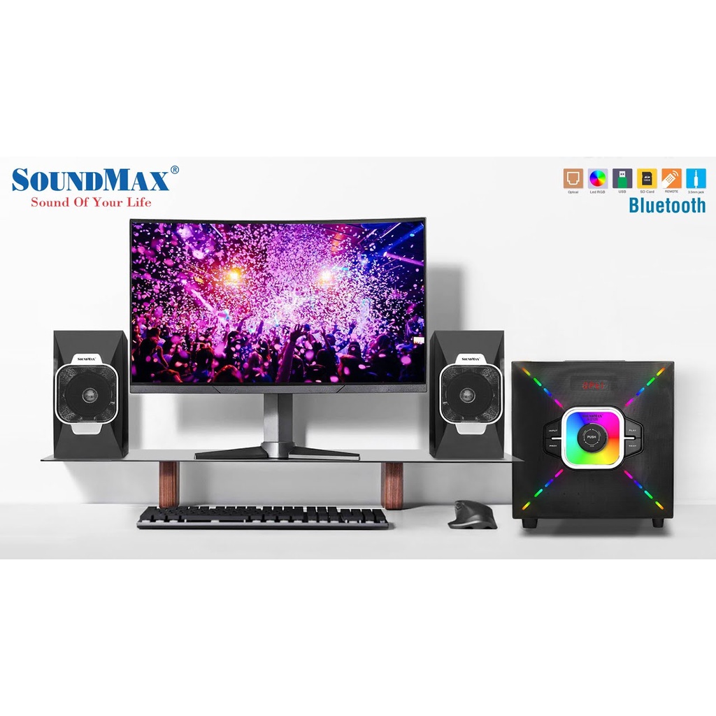 Loa Vi Tính SoundMax A2126 2.1 54W  - Hàng Chính Hãng.