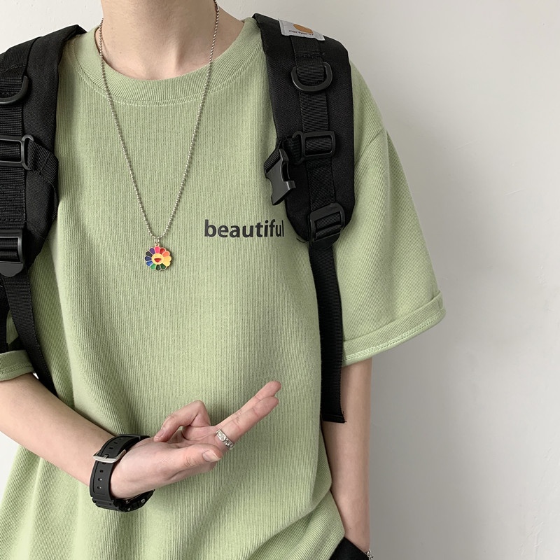 Áo Thun Nam Tay Ngắn Màu Sắc Đơn Giản