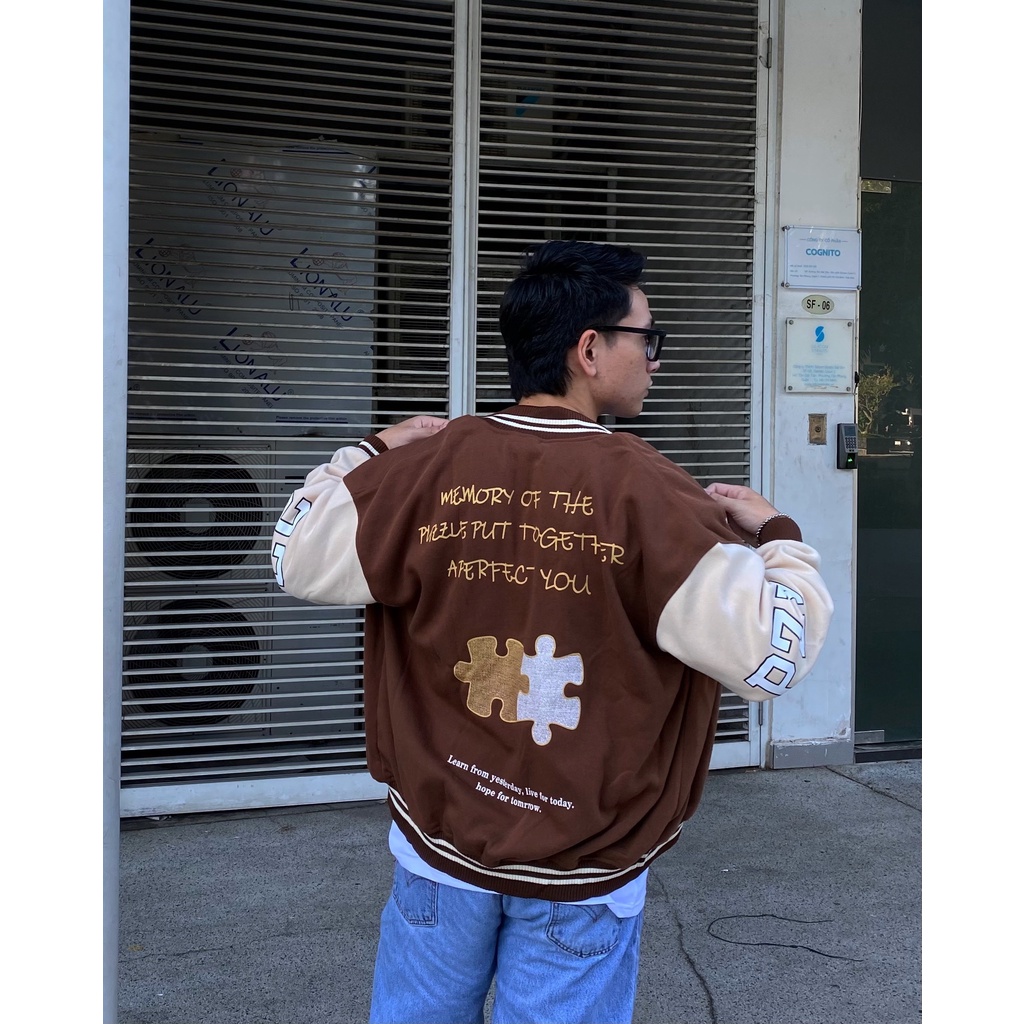 Áo khoác bomber jacket nam nữ hình in undertrap khoác varsity undertrap chất nỉ cotton cao cấp kun shop