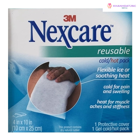 Túi chườm nóng lạnh Nexcare 3M 2671PEG có thể tái sử dụng nhiều lần, dùng để chườm cho vùng cơ thể bị bong gân, căng cơ