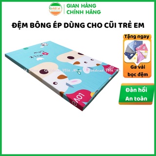 [BẢO HÀNH] ĐỆM CŨI CHO BÉ GOLDCAT- ĐỆM BÔNG ÉP DÀY 5CM, ĐÀN HỒI TỐT, VỎ BỌC CÓ KHÓA KÉO THUẬN TIỆN, NHIỀU KÍCH THƯỚC