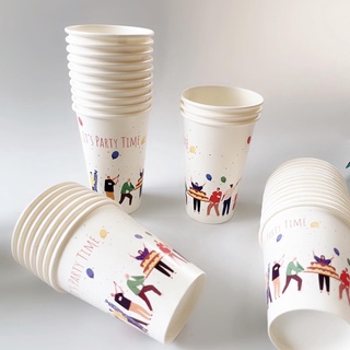 Ly giấy 12oz~354ml - lốc 20 ly giấy có họa tiết