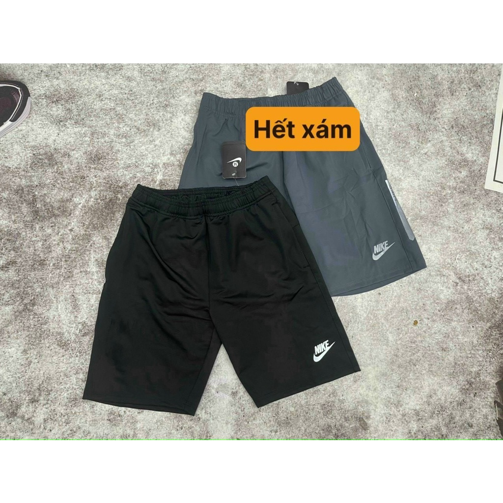 Quần Short Thể Thao Nam In Chữ, Quần Tập Gym Nam Có Túi Khóa [Ảnh Chụp Thật] - OQ009