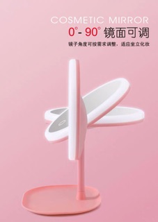 Gương soi để bàn có đèn