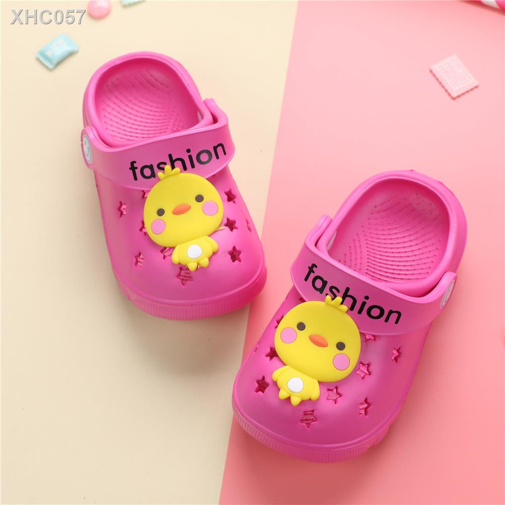 Dễ Thương Giày Sandal Đục Lỗ Có Đèn Chống Trượt Cho Bé Gái 1-8 Tuổi