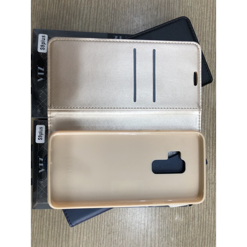 Bao da Samsung Galaxy S9 / s9 plus nắp gập may viền dạng ví sang trọng | BigBuy360 - bigbuy360.vn