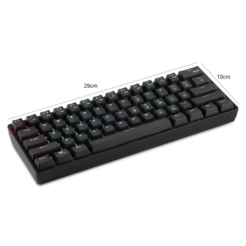 Psy Russian English Mechanical Keyboard 61 Keys USB Wired 2.4G Wireless Dual Mode Gaming Keyboards Backlight for Desktop PC Laptop