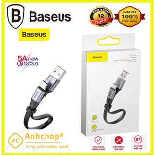 Cáp sạc 23cm baseus calmbj-bg1 lightning nimble,
