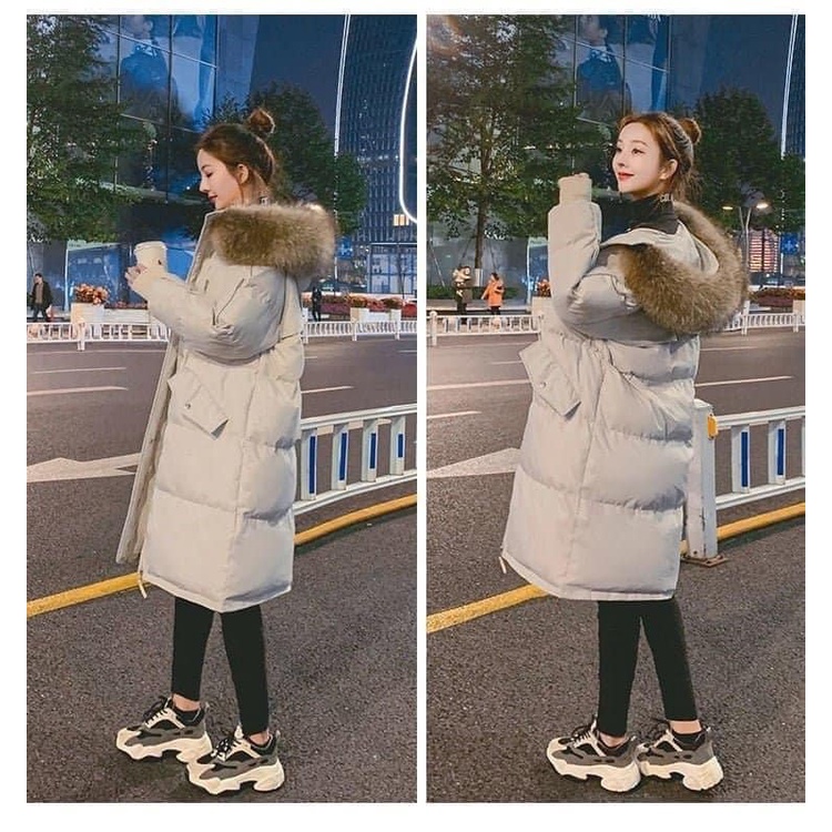 ÁO PHAO MŨ LÔNG DÁNG DÀI