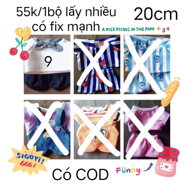 Quần áo cho búp bê 20cm