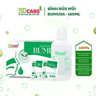 Bình Rửa Mũi Xoang Rumusa 180ml - BDcare- Giúp Làm Sạch Khoang Mũi, Loại Bỏ Bụi Bẩn, Hô Hấp Khỏe Mạnh